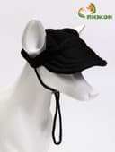 Кепка для собак и кошек, размер M, ОГ - 34 см, высота 11 см, чёрная