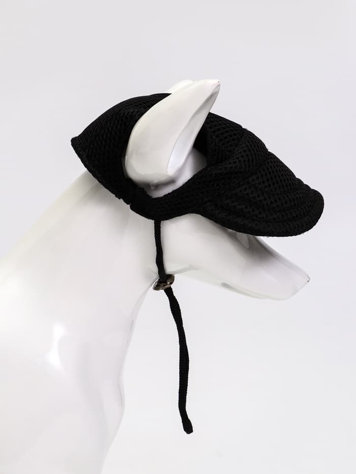 Кепка для собак и кошек, размер M, ОГ - 34 см, высота 11 см, чёрная