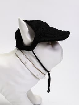 Кепка для собак и кошек, размер L, ОГ - 44 см, высота 13.5 см, чёрная