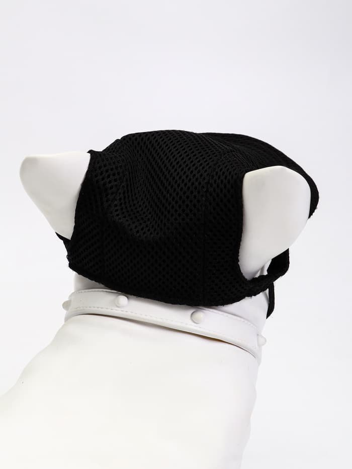 Кепка для собак и кошек, размер L, ОГ - 44 см, высота 13.5 см, чёрная