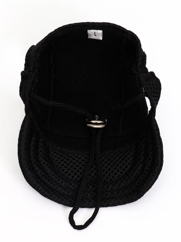 Кепка для собак и кошек, размер L, ОГ - 44 см, высота 13.5 см, чёрная