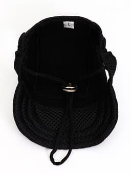 Кепка для собак и кошек, размер L, ОГ - 44 см, высота 13.5 см, чёрная