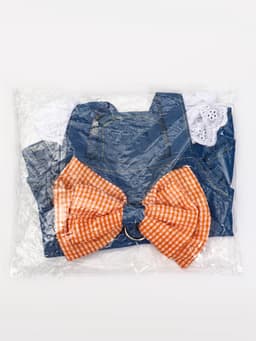 Платье для животных «Стиль», размер L, ДС 35, ОГ 45 см, под джинсу, синий