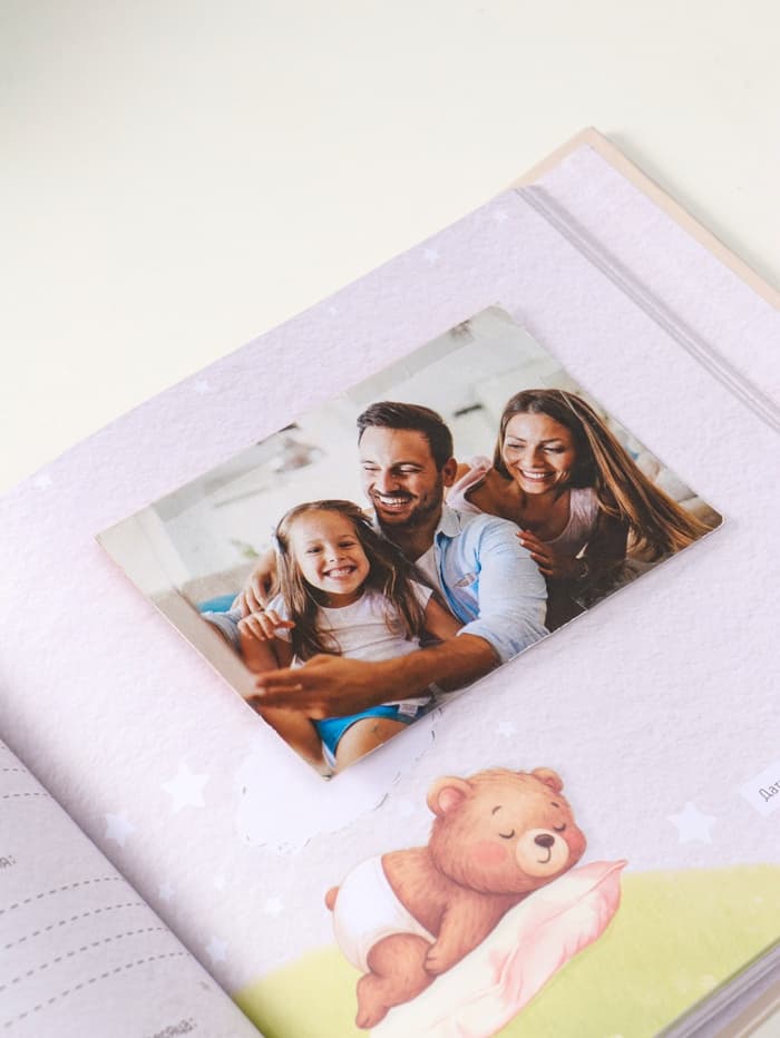 Фотокнига для малыша 36 листов, 72 страницы «Начало моего пути», фотоальбом для фото, с конвертами, 25.5×24 см