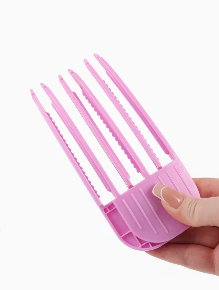 Зажимы для прикорневого объёма, 2 шт., пластиковые, розовые