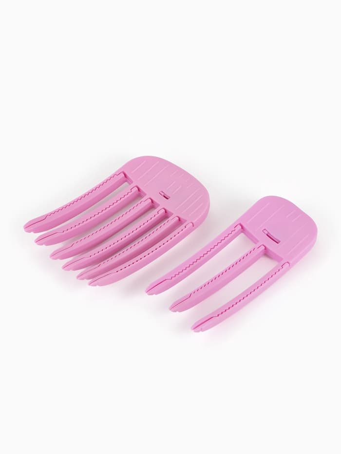 Зажимы для прикорневого объёма, 2 шт., пластиковые, розовые