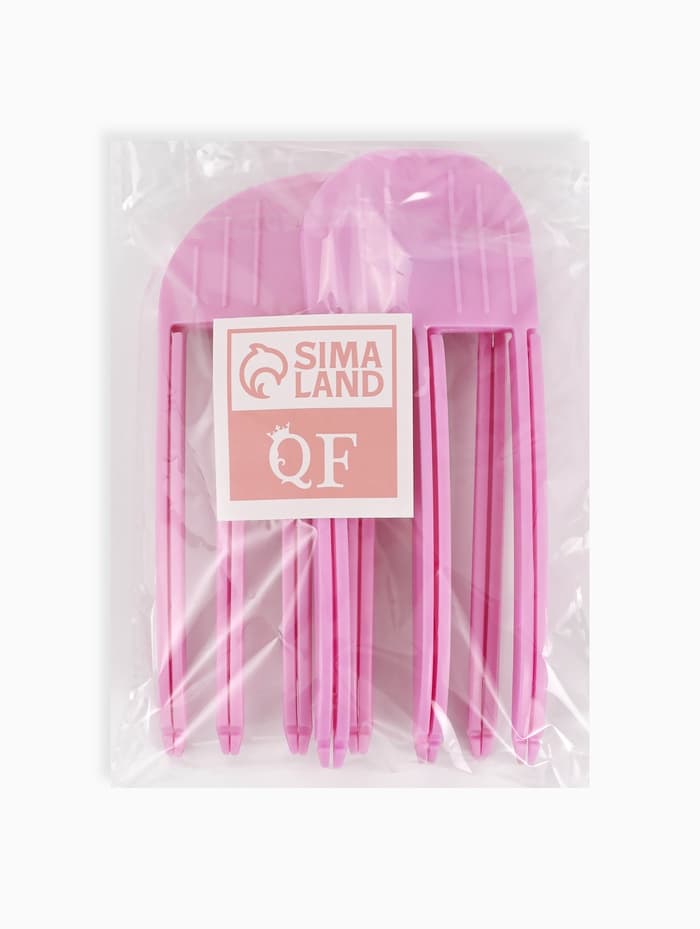 Зажимы для прикорневого объёма, 2 шт., пластиковые, розовые