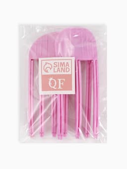 Зажимы для прикорневого объёма, 2 шт., пластиковые, розовые