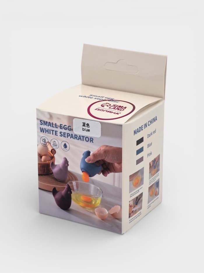 Разделитель белка и желтка «Ряба», 8.5×8×8, силикон, синий