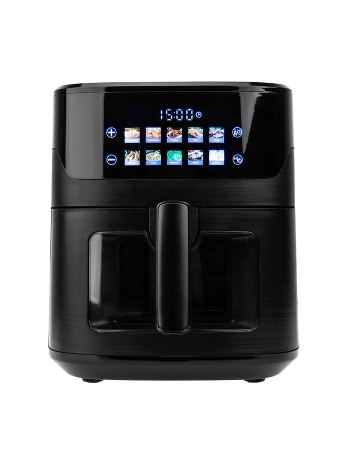 Аэрогриль ELTRONIC 777-02, 6.3 л, 1600 Вт, 10 программ, 80-200°C, таймер до 60 мин, чёрный