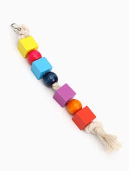 Игрушка для птиц «Кубики», 25×3 см, цвет МИКС