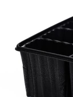 Кассета для рассады, 18×13.5×5.5 см, 9 ячеек, ячейка 100 мл, пластиковая, чёрная, набор 20 шт.