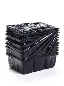 Кассета для рассады, 18×13.5×5.5 см, 9 ячеек, ячейка 100 мл, пластиковая, чёрная, набор 20 шт.