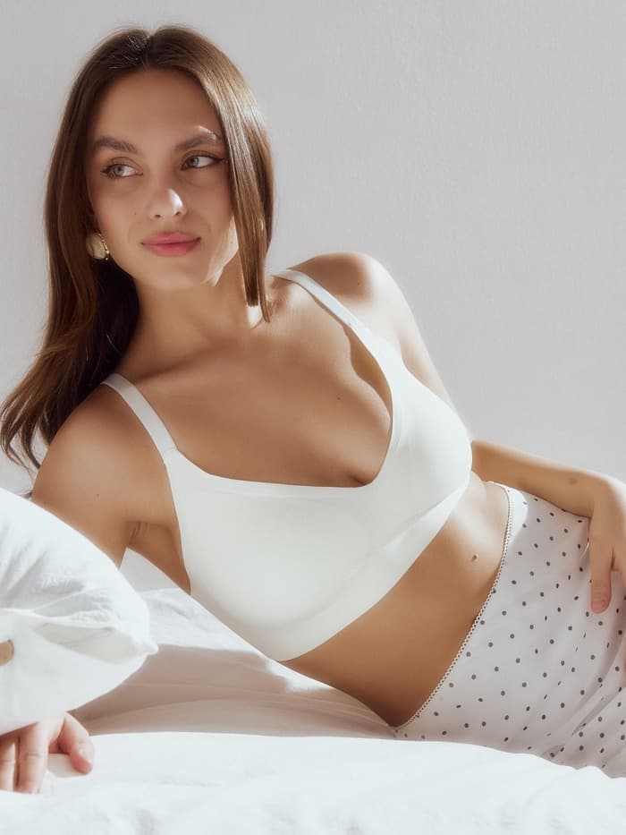 Бюстгальтер женский бесшовный MINAKU, размер 46 (L), цвет молочный