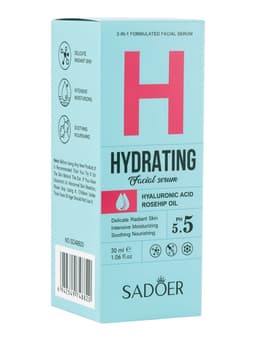 Увлажняющая сыворотка для лица Sadoer с гиалуроновой кислотой, экстракт шиповника, 30 мл