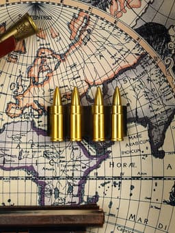 Панно настенное в раме с макетом оружия сувенирного «Карта. Револьверы и 4 пули», 35×43×4.5 см