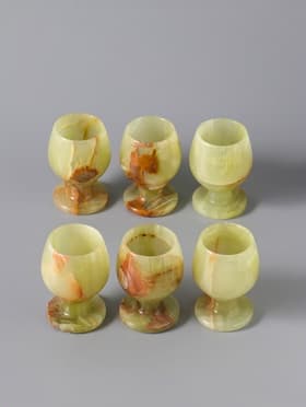 Набор рюмок 6 шт. «Грация», 5×7.5 см, оникс