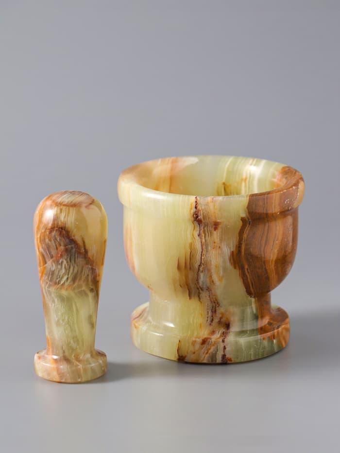 Набор: ступка с пестиком, оникс, 7×8×8.5 см