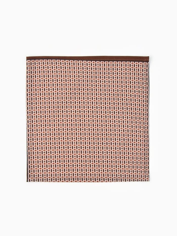 Платки носовые мужские «Этель», 30×30 см, набор 12 шт., 100% хлопок, коричневые, рисунок МИКС