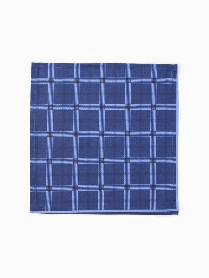 Платки носовые мужские «Этель», 30×30 см, набор 12 шт., 100% хлопок, синие, рисунок МИКС