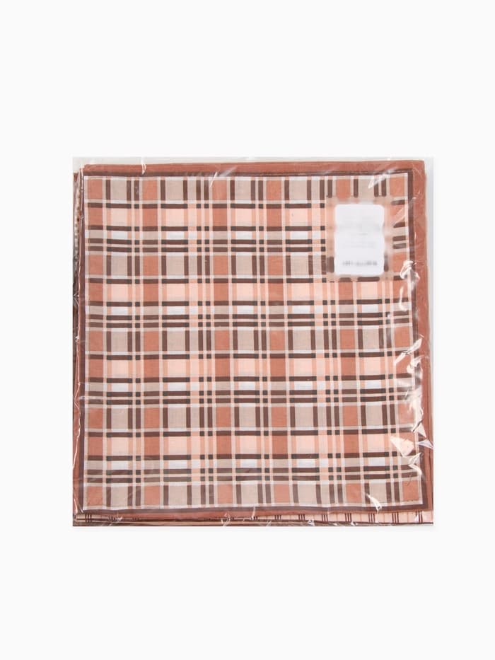 Платки носовые мужские «Этель», 30×30 см, набор 12 шт., 100% хлопок, светло-коричневые, рисунок МИКС