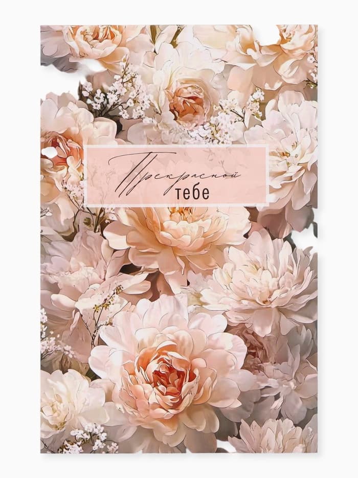 Открытка поздравительная с карманом для денег «Цветы», 19 х 29 см