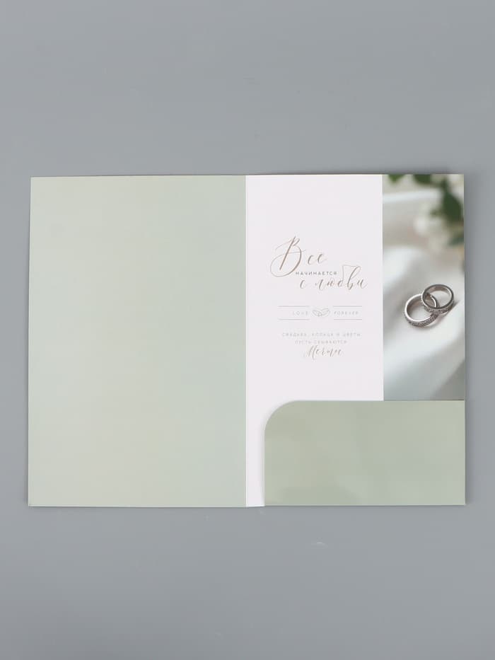 Открытка поздравительная с карманом для денег «Свадьба», 19 х 29 см