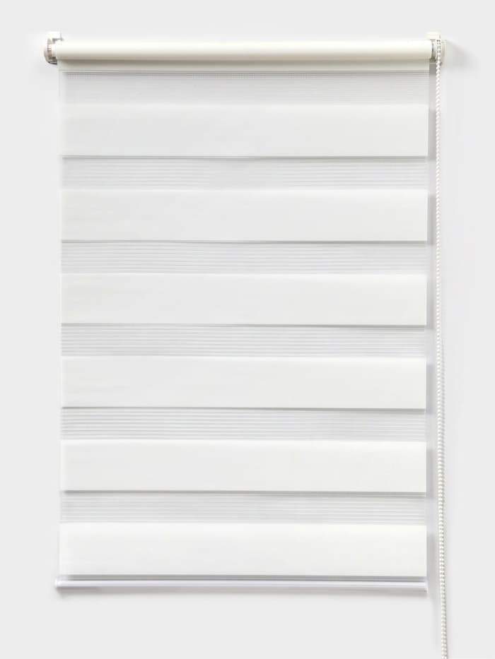 Штора рулонная 60×160 см «День и Ночь», по полотну 56×160 см, белая