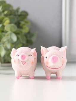 Набор фигурок 2 шт. полистоун «Поросята - поцелуй», 4×7.3×4.5 см