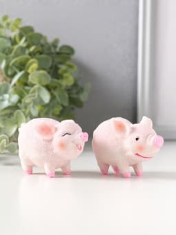 Набор фигурок 2 шт. полистоун «Поросята - поцелуй», 4×7.3×4.5 см