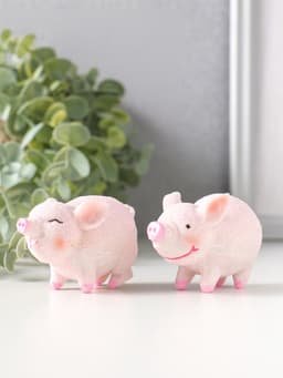 Набор фигурок 2 шт. полистоун «Поросята - поцелуй», 4×7.3×4.5 см