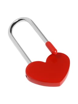 Замок навесной ТУНДРА Сердечко, сувенирный, красный