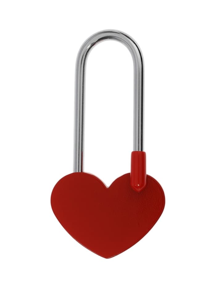 Замок навесной ТУНДРА Сердечко, сувенирный, красный