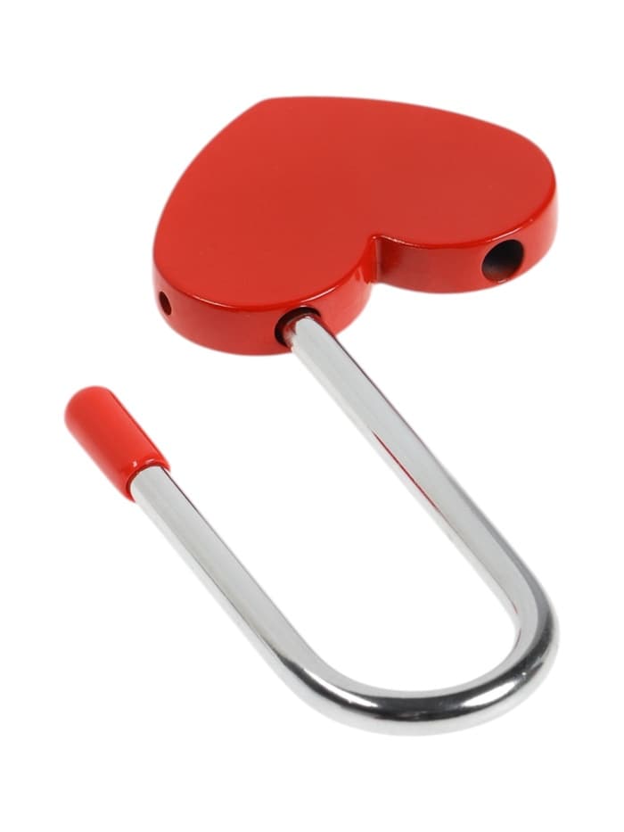 Замок навесной ТУНДРА Сердечко, сувенирный, красный