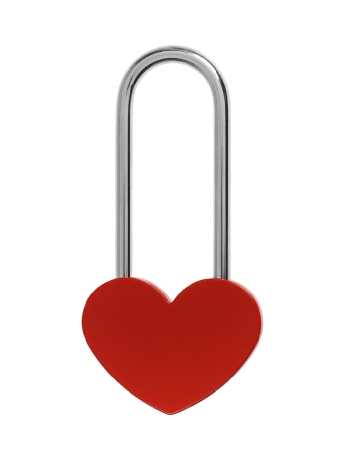 Замок навесной ТУНДРА Сердечко, сувенирный, красный
