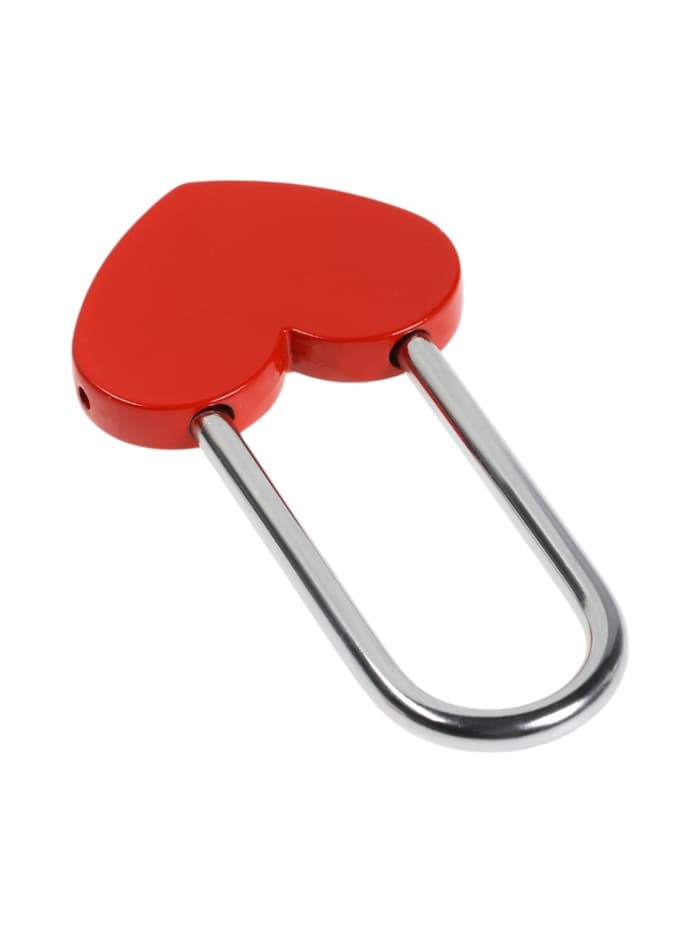 Замок навесной ТУНДРА Сердечко, сувенирный, красный