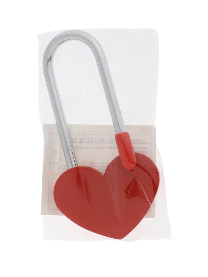 Замок навесной ТУНДРА Сердечко, сувенирный, красный