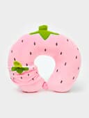 Мягкая игрушка - антистресс подголовник «Клубничка» с маской для сна