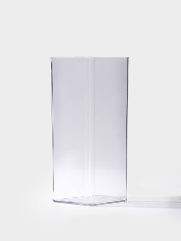 Ваза для цветов «Альваро» геометрия, 25×10 см, пластик, прозрачная