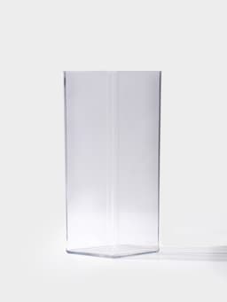 Ваза для цветов «Альваро» геометрия, 25×10 см, пластик, прозрачная