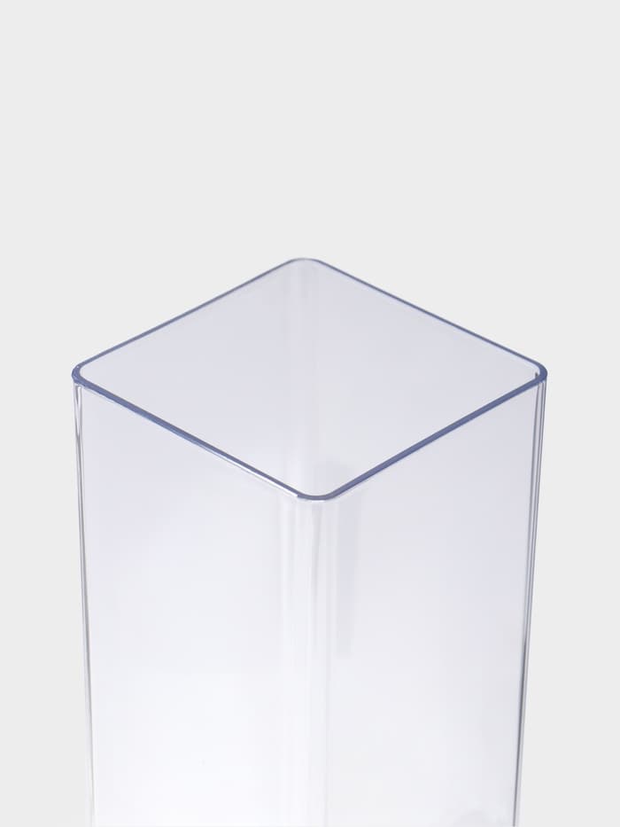 Ваза для цветов «Альваро» геометрия, 25×10 см, пластик, прозрачная