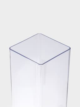 Ваза для цветов «Альваро» геометрия, 25×10 см, пластик, прозрачная