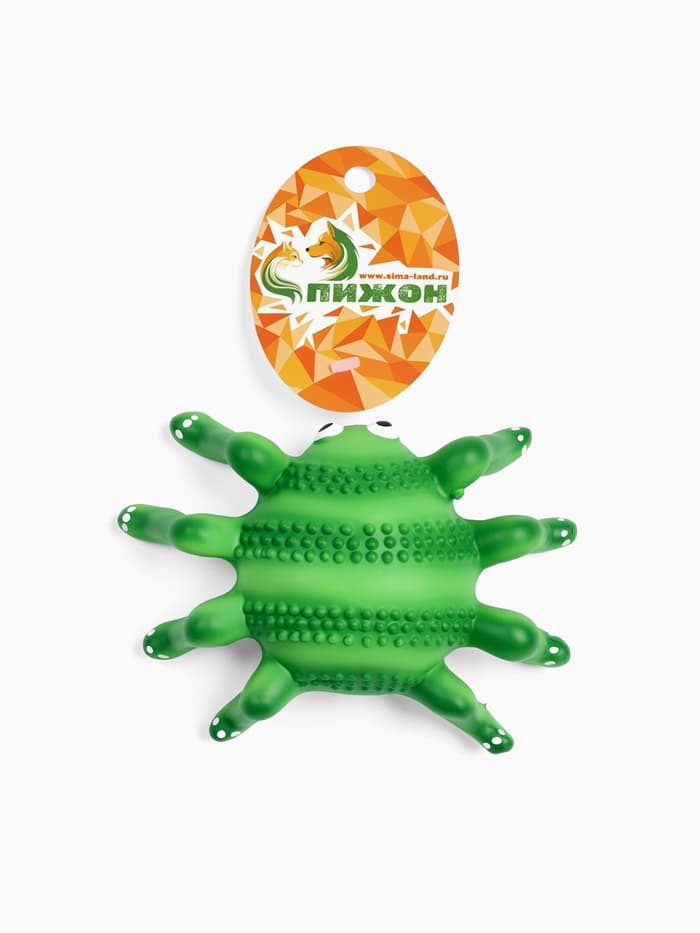 Пищащая игрушка для собак «Паук», 12×8 см, латекс