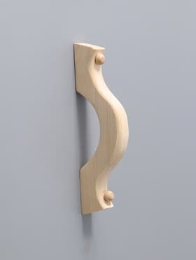 Дверная ручка деревянная «Для бани», из осины, узкая, ширина 25 мм