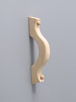 Дверная ручка деревянная «Для бани», из осины, узкая, ширина 25 мм