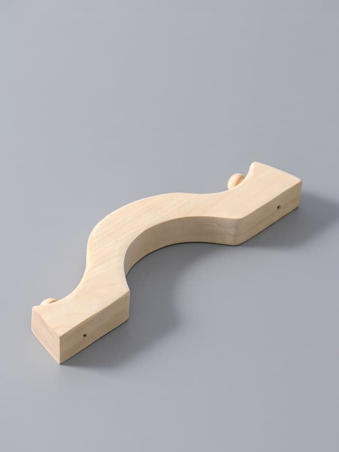 Дверная ручка деревянная «Для бани», из осины, узкая, ширина 25 мм