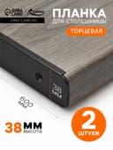 Планка для столешницы торцевая CAPPIO, 38 мм, черный, набор 2 шт.