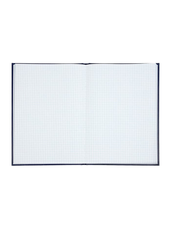 Книга учета А4, 128 листов, клетка, 200×290 мм, бумвинил, синий, блок офсетный