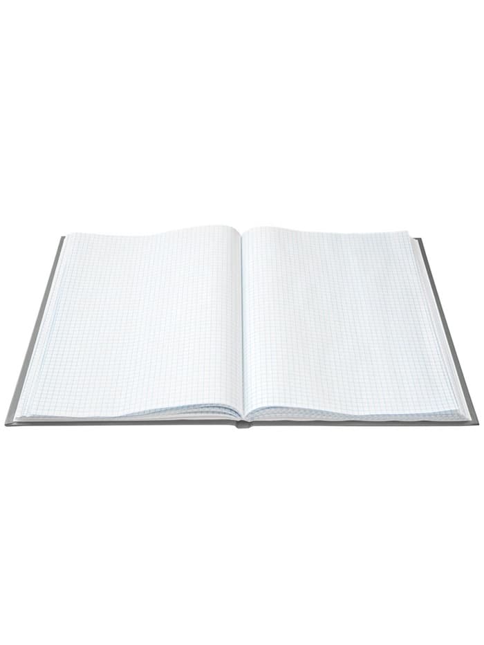 Книга учета А4, 192 листа, клетка, 200×290 мм, бумвинил, синий, блок офсетный