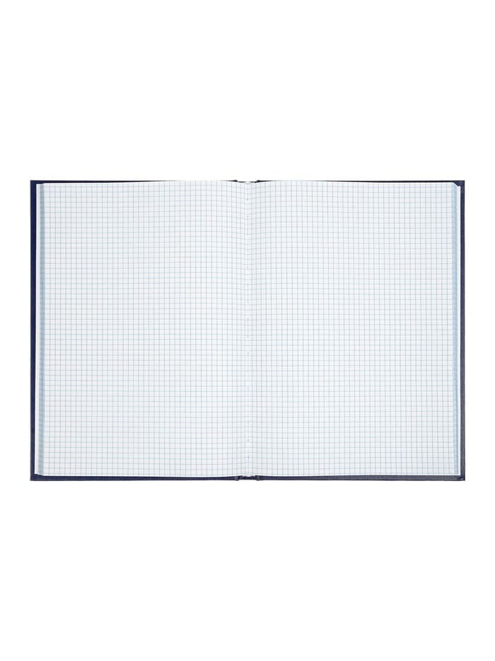 Книга учета А4, 192 листа, клетка, 200×290 мм, бумвинил, синий, блок офсетный